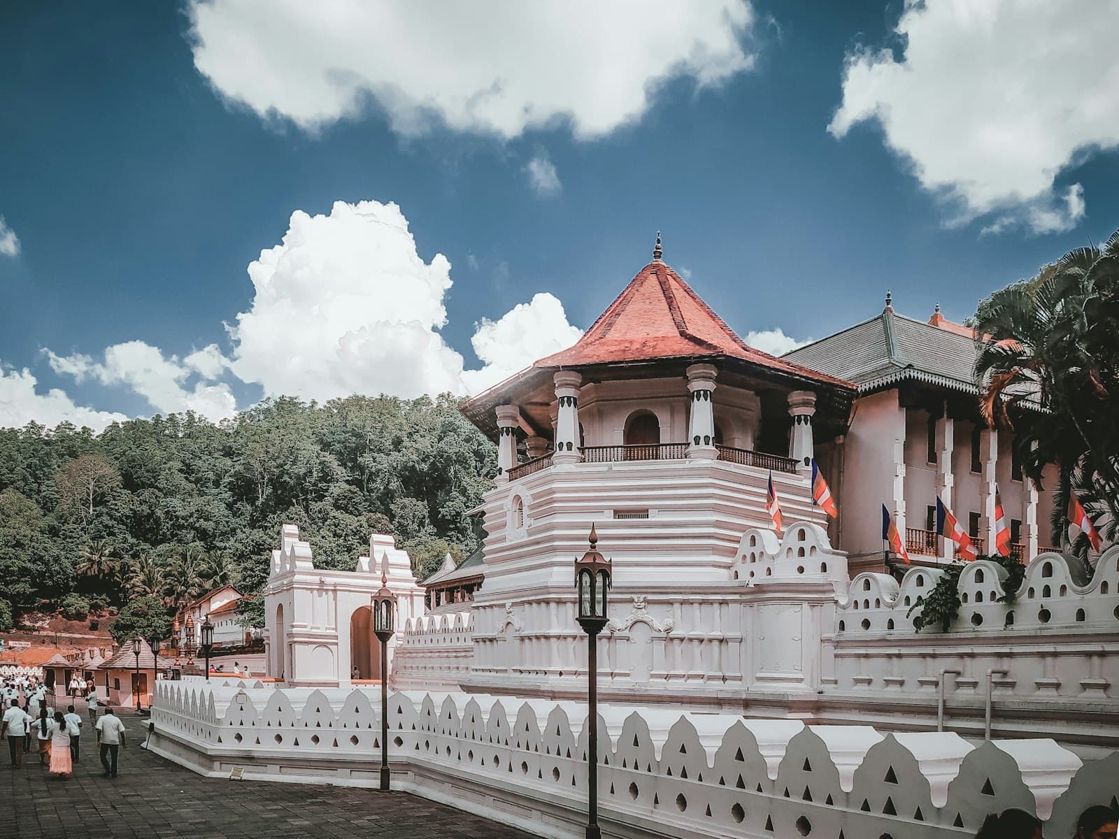 Temple architecture in Kandy, Sri Lanka